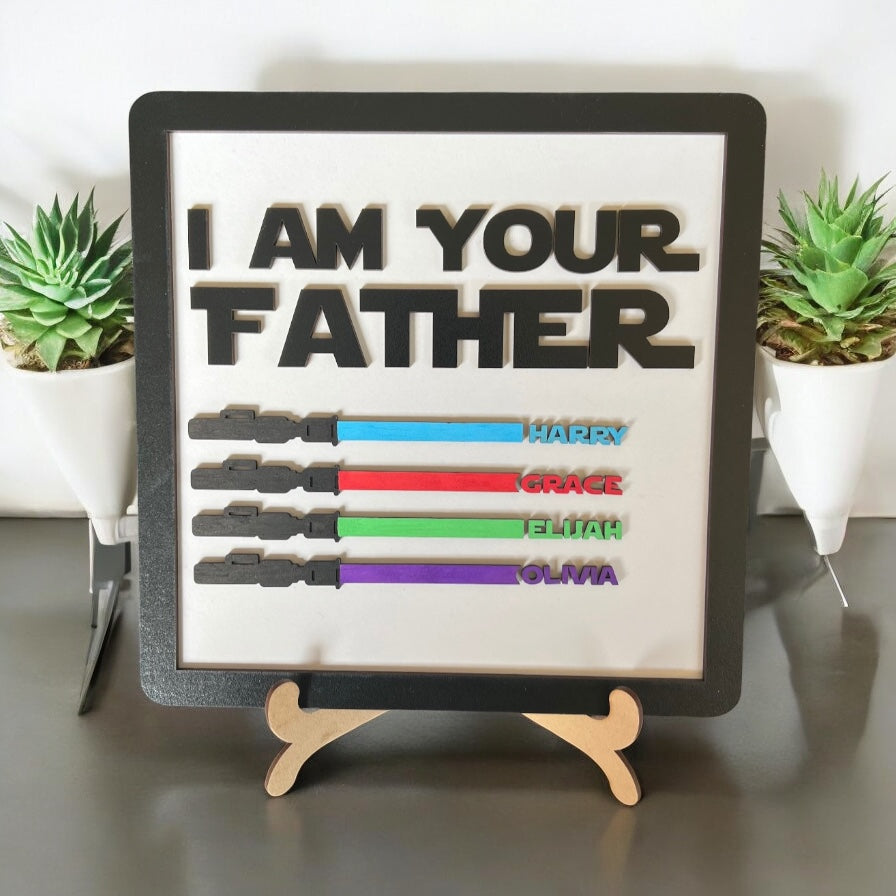 I am your Father personalised family Star Wars Frame handcrafted