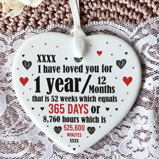 First Year Anniversary Keepsake, Ceramic Heart Gift, Anniversary Gift for Couples, Wedding Anniversary Celebration, Milestone First Anniversary, Unique Gift Idea for Anniversary, Paper Anniversary Gift, Heartfelt Keepsake for One Year, Sentimental Gift for Him/Her, Personalised Ceramic Heart, Commemorative First Anniversary Gift, Special Milestone Present, Cherished Memories Keepsake, Love Celebration Gift, Engraved Heart for One Year, Romantic Gift Idea, Thoughtful First Anniversary Gift