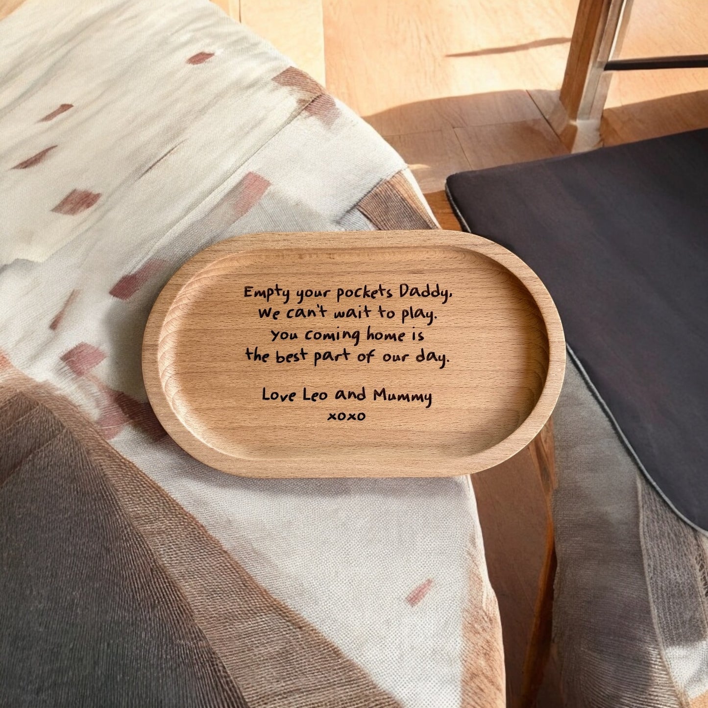 Personalised Bamboo Daddy's Key Tray | Wallet tray | Father's Day | gifts for dad | gifts for grandpa | Engraved | Custom