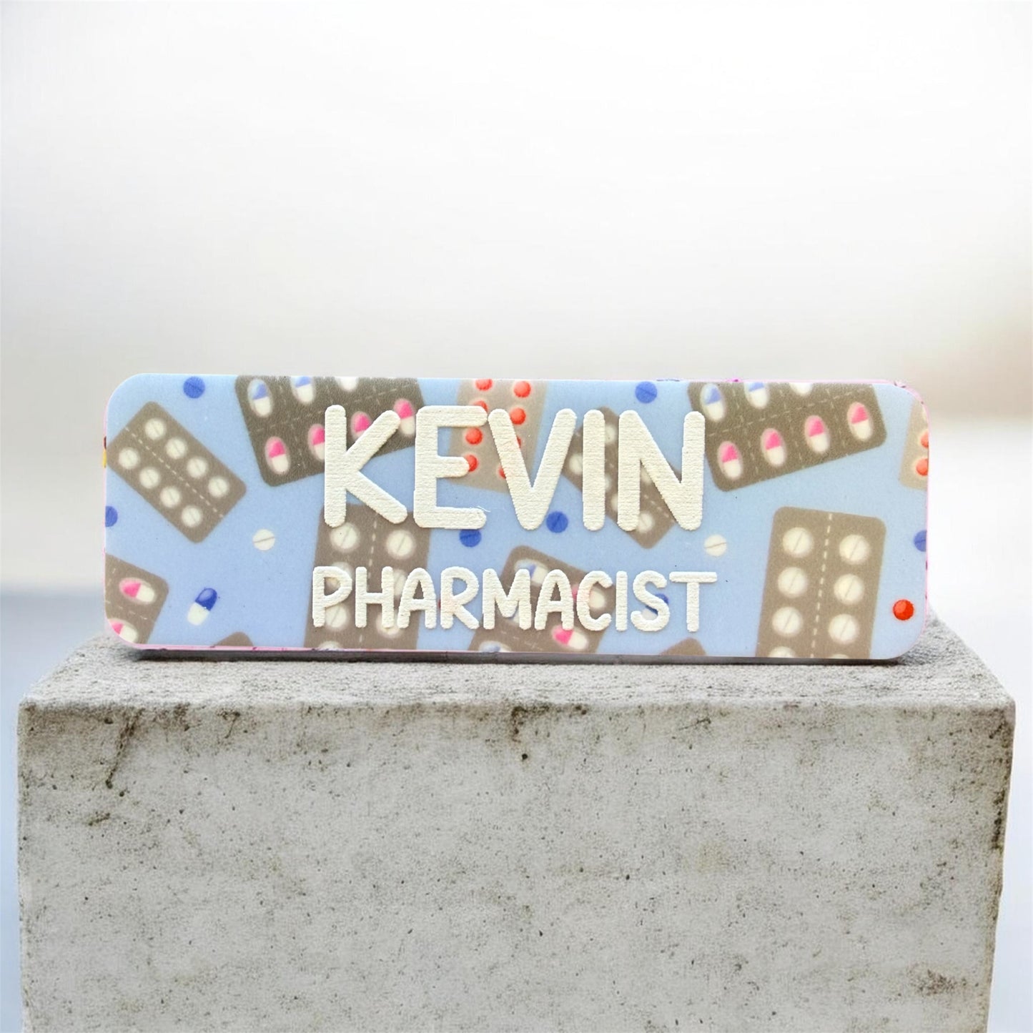 Personalised UV Printed Acrylic Name Badge | Custom Healthcare ID Tag
