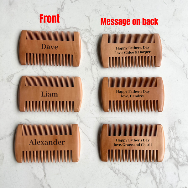 Beard Brush and comb Personalised and Engraved Set