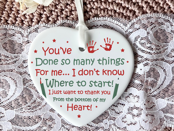 Teachers Keepsake, Ceramic Heart Gift, Daycare Teacher Gift, Gifts for Daycare Providers, Sentimental Gift for Educators, Heartfelt Keepsake for Caregivers, Unique Gift for Daycare Staff, Appreciation Gift for Teachers