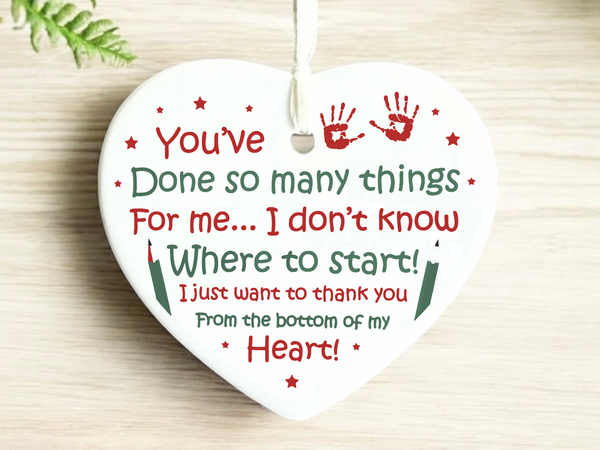 Teachers Keepsake, Ceramic Heart Gift, Daycare Teacher Gift, Gifts for Daycare Providers, Sentimental Gift for Educators, Heartfelt Keepsake for Caregivers, Unique Gift for Daycare Staff, Appreciation Gift for Teachers