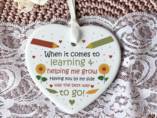 Teachers Keepsake, Ceramic Heart Gift, Daycare Teacher Gift, Gifts for Daycare Providers, Sentimental Gift for Educators, Heartfelt Keepsake for Caregivers, Unique Gift for Daycare Staff, Appreciation Gift for Teachers