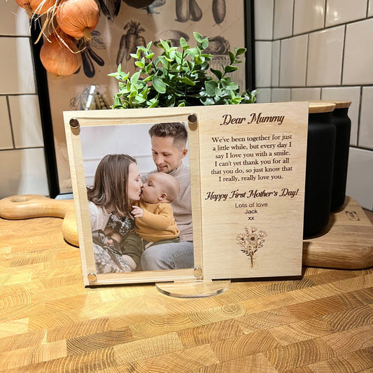 First Mother's Day Personalised Wood frame