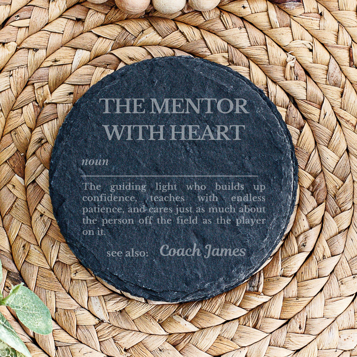 Personalised Mentor Definition Slate Plaque | Custom Coach & Sports Gift