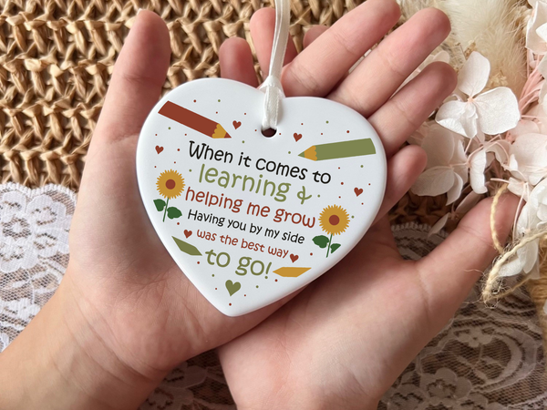 Teachers Keepsake, Ceramic Heart Gift, Daycare Teacher Gift, Gifts for Daycare Providers, Sentimental Gift for Educators, Heartfelt Keepsake for Caregivers, Unique Gift for Daycare Staff, Appreciation Gift for Teachers