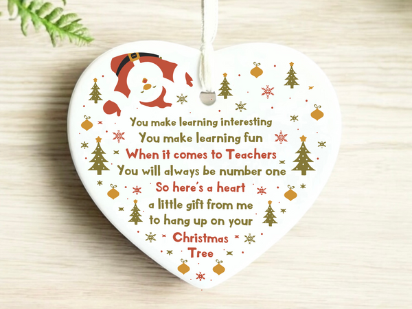 Teachers Keepsake, Ceramic Heart Gift, Daycare Teacher Gift, Gifts for Daycare Providers, Sentimental Gift for Educators, Heartfelt Keepsake for Caregivers, Unique Gift for Daycare Staff, Appreciation Gift for Teachers