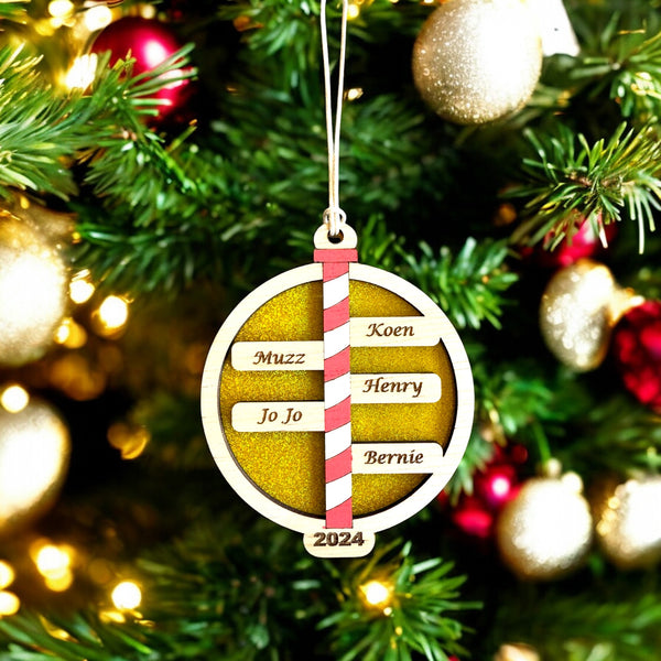 Family Personalised Christmas ornament