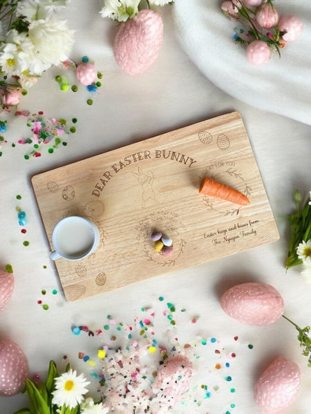 Double Sided Personalised Engraved Easter and Santa Wooden treat Board