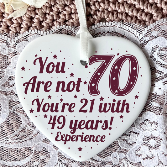 70th Birthday
Ceramic Keepsake
Heart-Shaped Gift
Seventy Years
Milestone Birthday
Birthday Gifts
Personalized Keepsake
Anniversary Gift
Celebration Gift
Thoughtful Gesture
Keepsake Memory
Unique Gift Idea
Cherished Keepsake
Special Occasion
Heartfelt Present