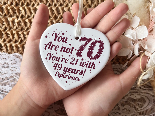 70th Birthday
Ceramic Keepsake
Heart-Shaped Gift
Seventy Years
Milestone Birthday
Birthday Gifts
Personalized Keepsake
Anniversary Gift
Celebration Gift
Thoughtful Gesture
Keepsake Memory
Unique Gift Idea
Cherished Keepsake
Special Occasion
Heartfelt Present