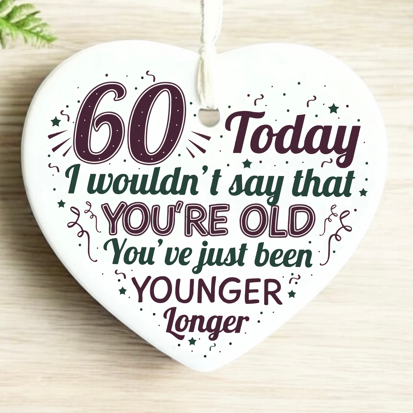 60th Birthday  
Ceramic Keepsake  
Heart-Shaped Gift  
Sixty Years  
Milestone Birthday  
Birthday Gifts  
Personalized Keepsake  
Anniversary Gift  
Celebration Gift  
Thoughtful Gesture  
Keepsake Memory  
Unique Gift Idea  
Cherished Keepsake  
Special Occasion  
Heartfelt Present