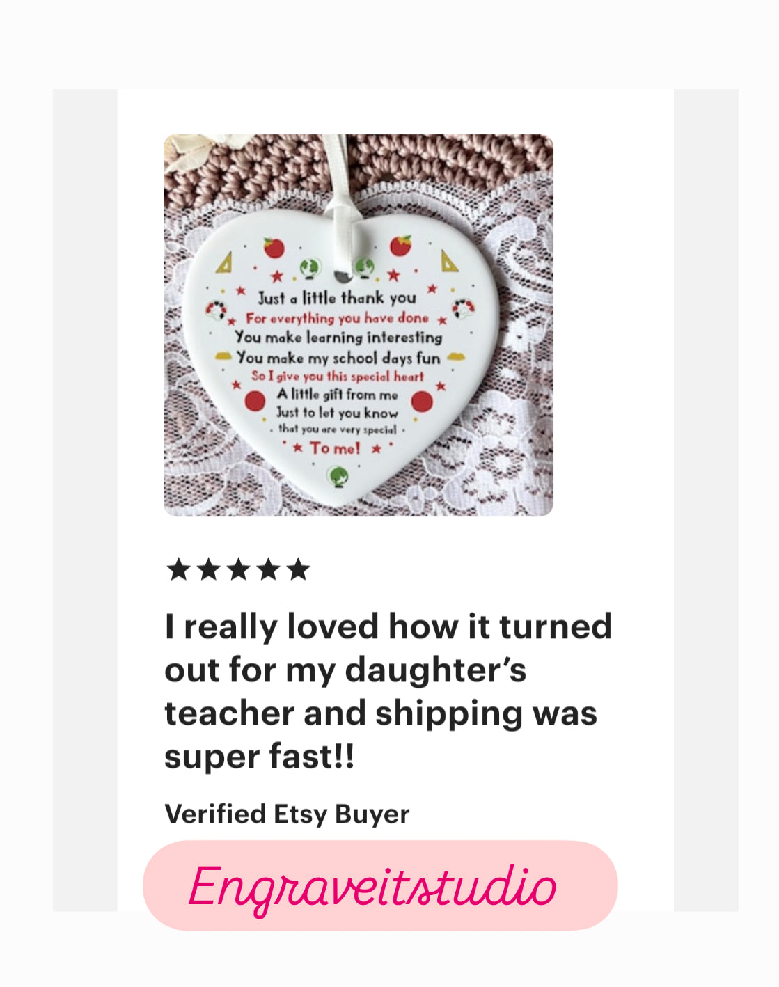 Teachers ceramic heart keepsake gift | Gifts for coach | Gifts for teachers | Gifts for Mentors