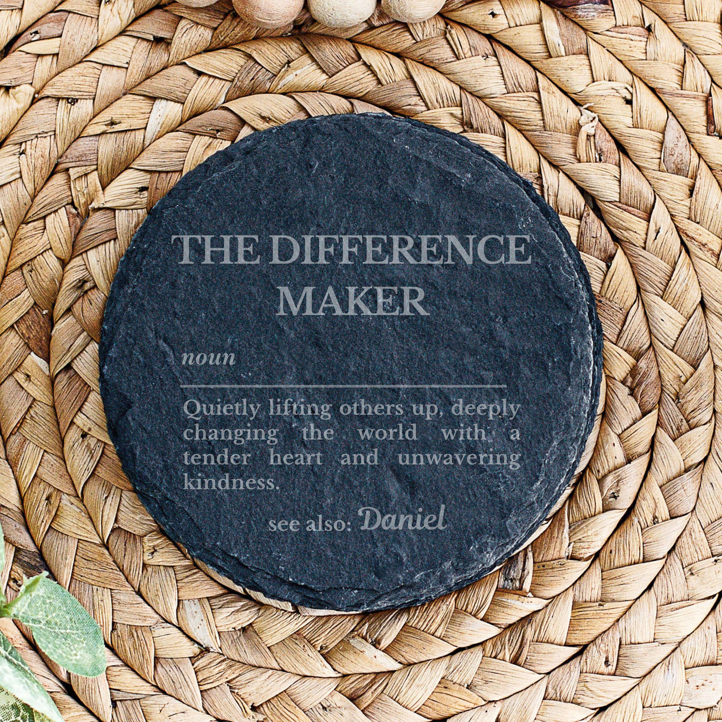 Personalised Difference Maker Slate Plaque | Custom Colleague & Teacher Gift