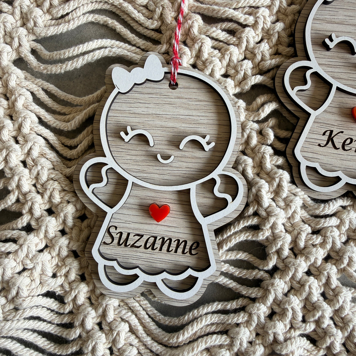 Personalised Gingerbread Christmas tree ornament
