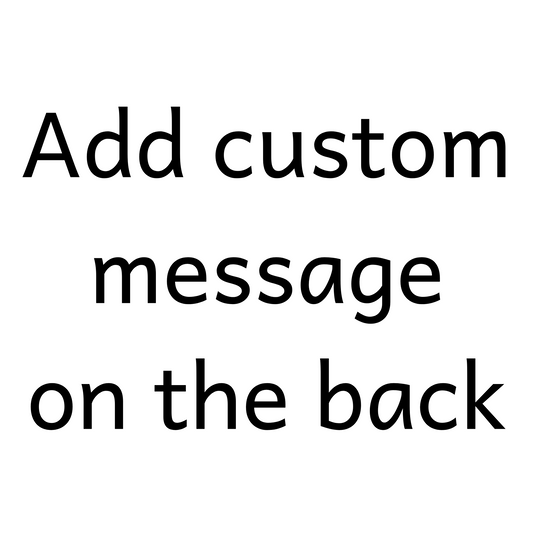 Add on Message on the back coaster