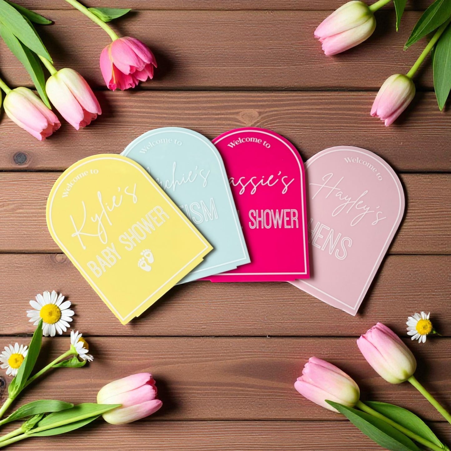 Baby Shower Welcome Table Sign Acrylic Personalised