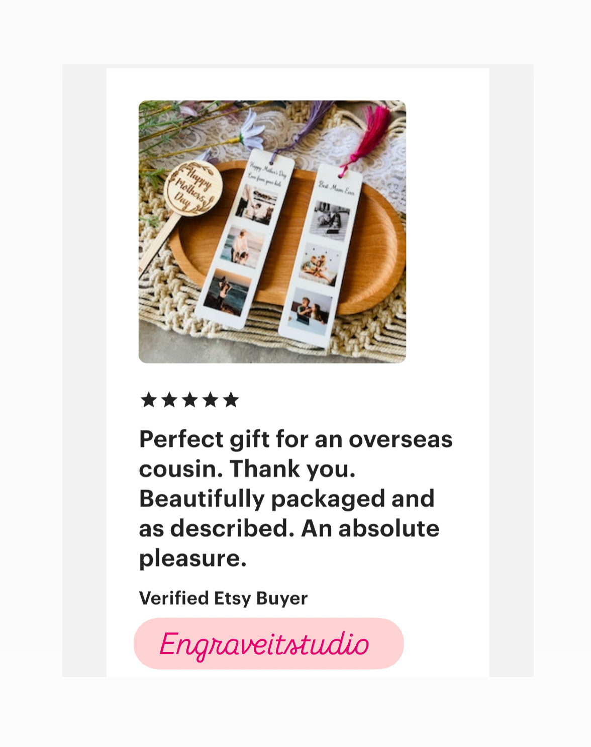Personalised Photo book mark | Gifts for book lovers