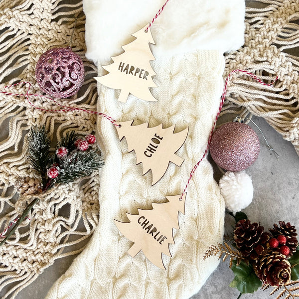 Personalised Christmas Tree Wood Ornament | Name Ornament