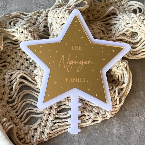 Custom tree star topper