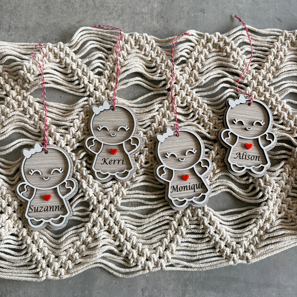 Personalised Gingerbread Christmas tree ornament