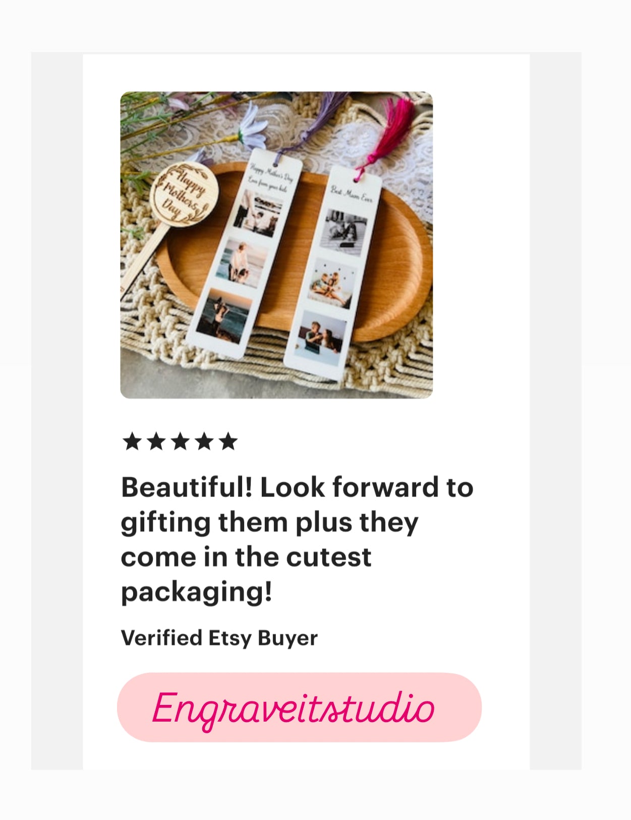 Personalised Photo book mark | Gifts for book lovers