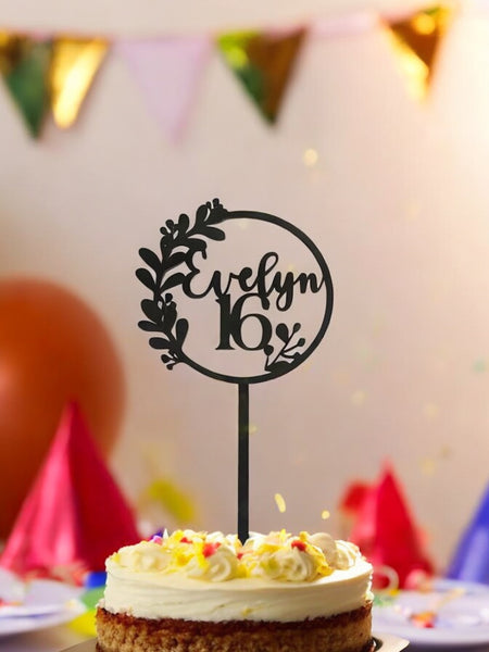 16th Birthday Cake Topper | Sweet 16 | Acrylic or Wood