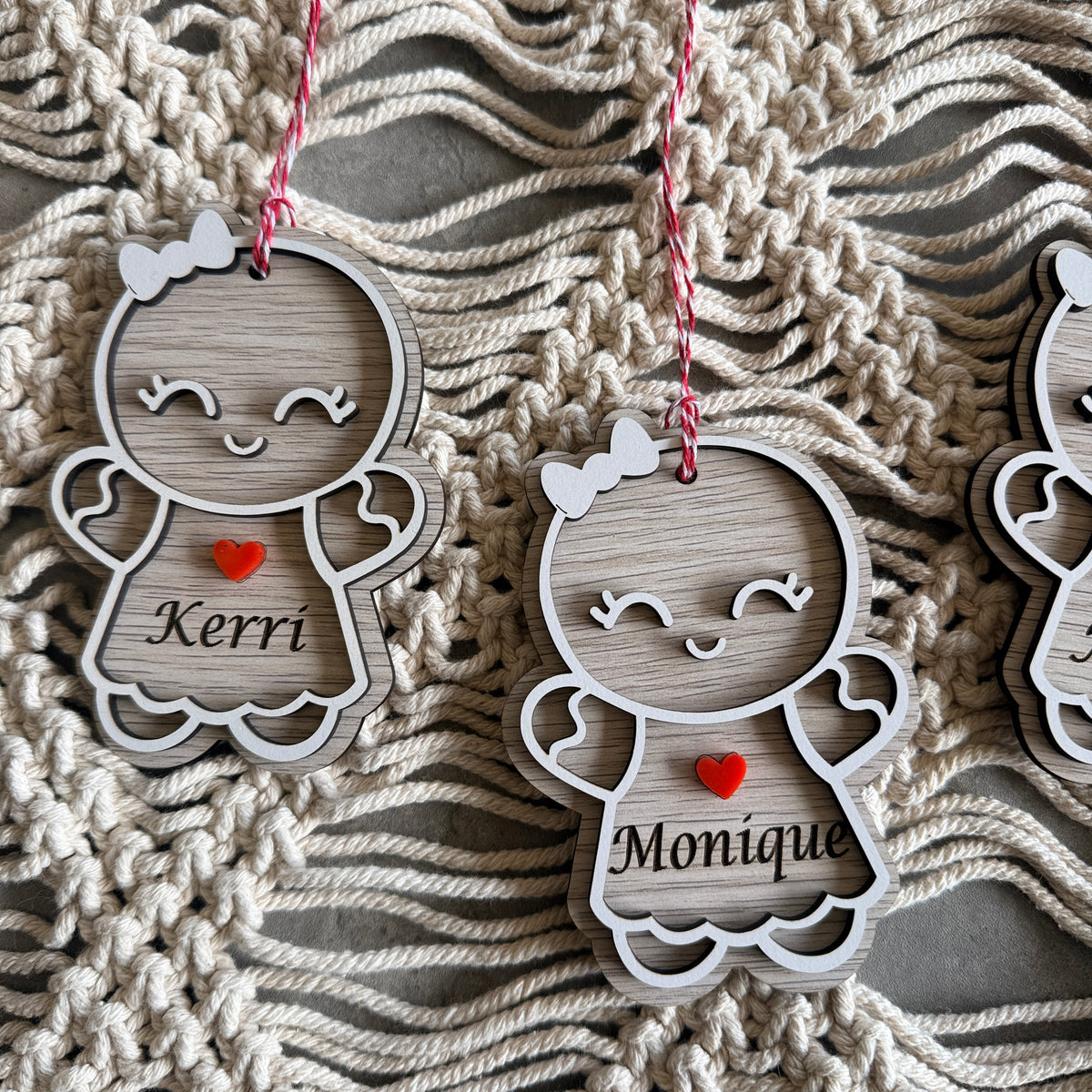 Personalised Gingerbread Christmas tree ornament