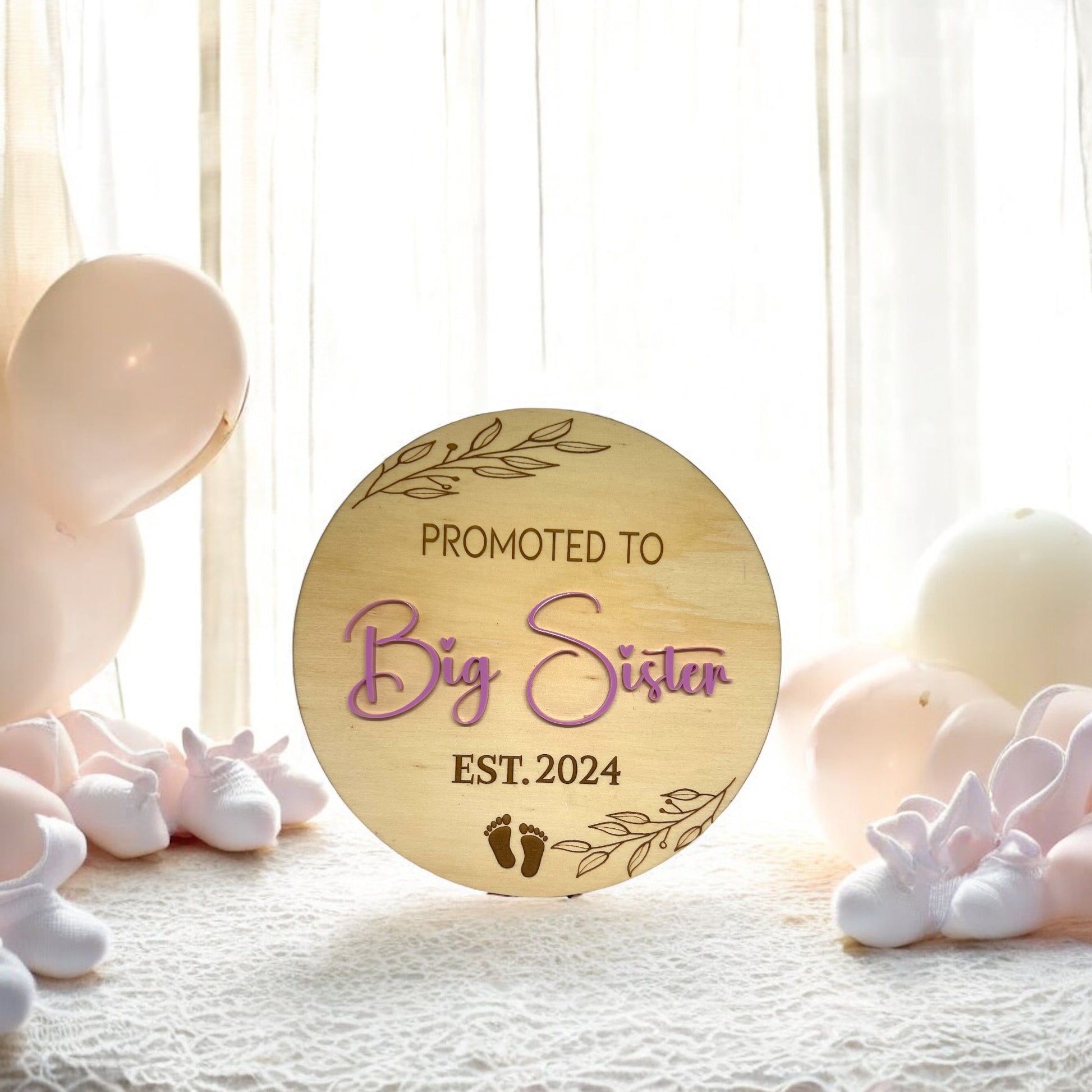 Big Brother announcement plaque 15cm | Big Sister photo prop | Surprise reveal announcement Sign | Promoted to Big Sister | Promoted to Big Brother