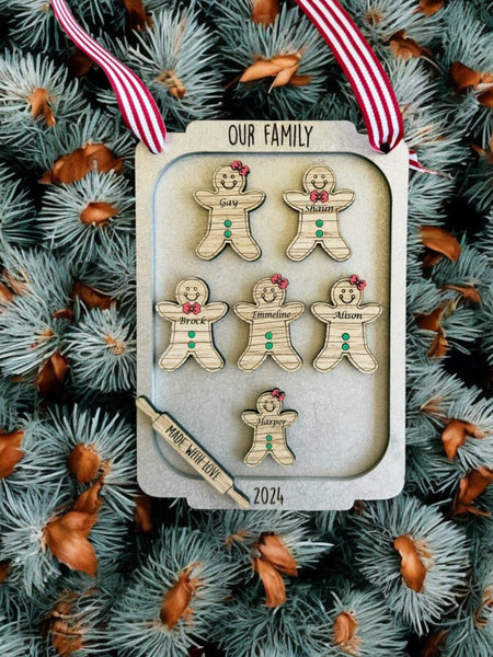 Family Christmas Gingerbread ornament cooking pan