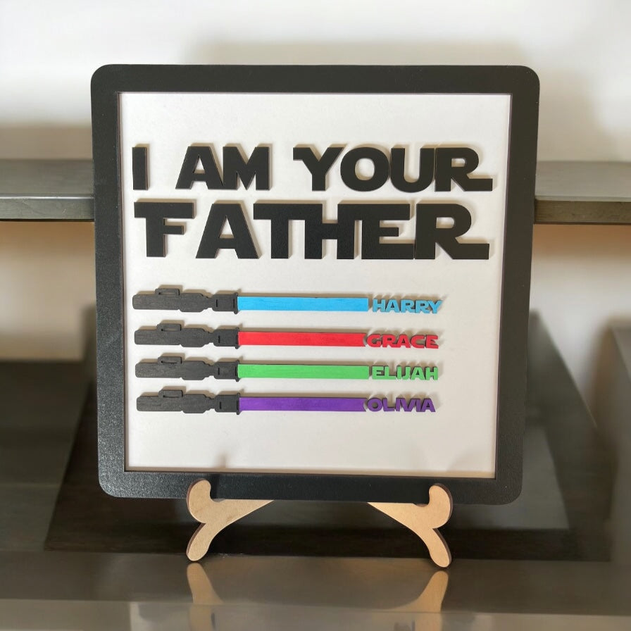 I am your Father personalised family Star Wars Frame handcrafted