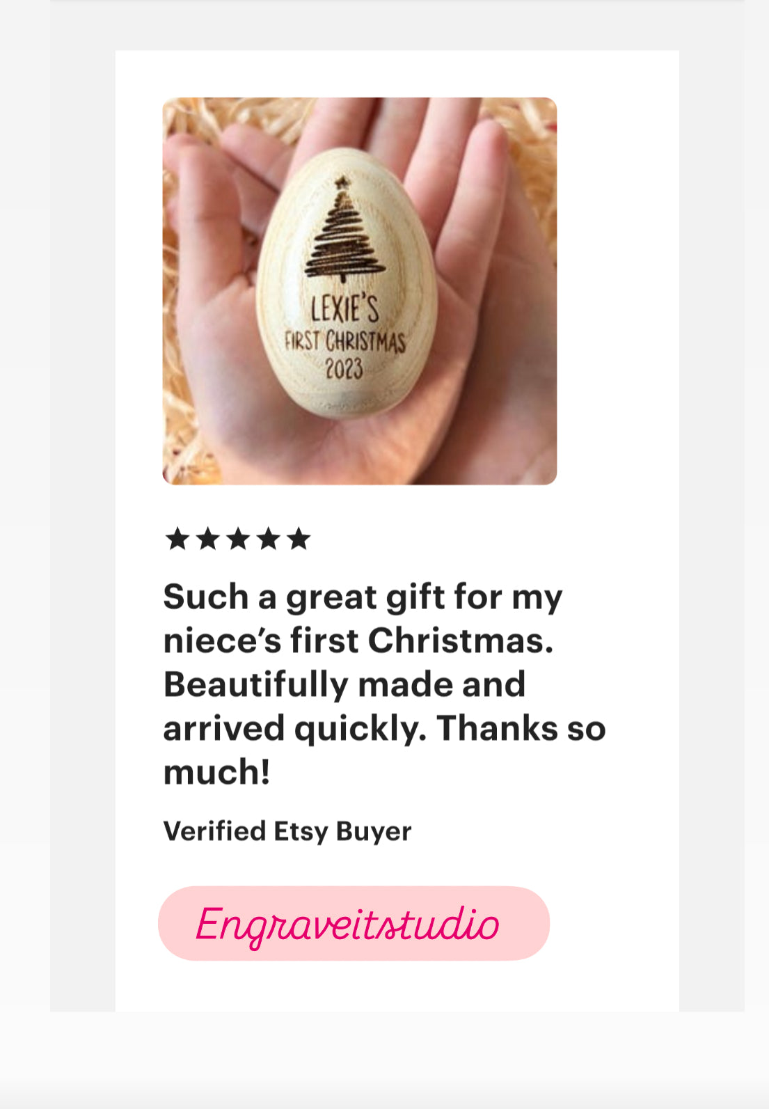 My First Christmas Egg Shaker | Merry Christmas | Custom wood egg shaker