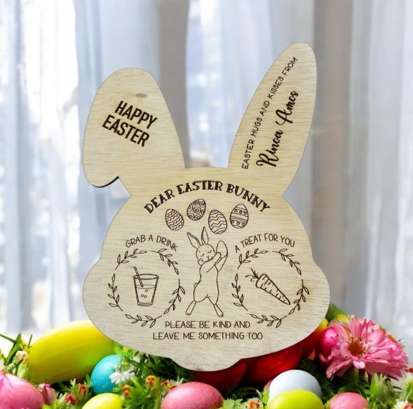 Personalised Easter Bunny Tray/ Board