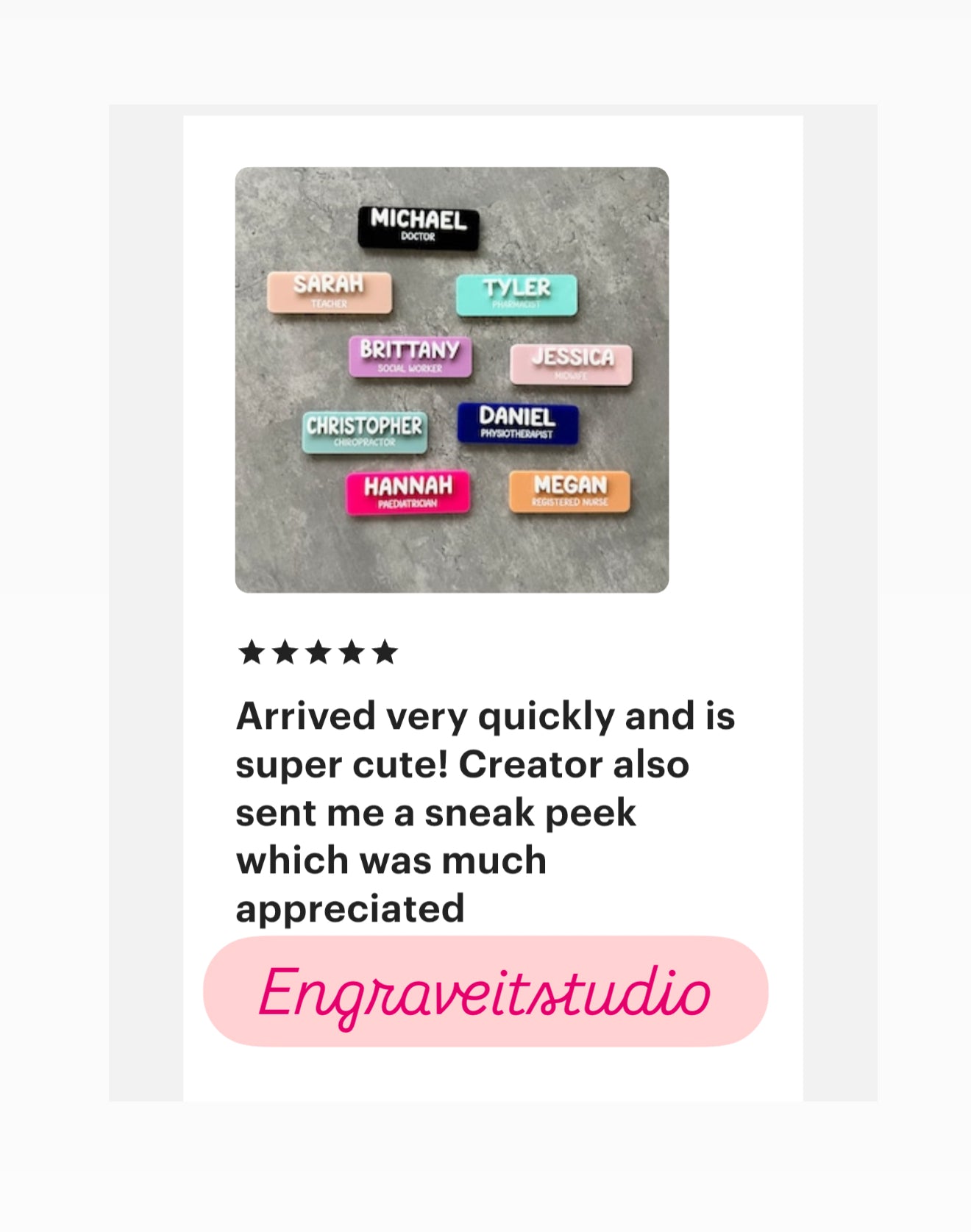 Personalised 3D Name Badges