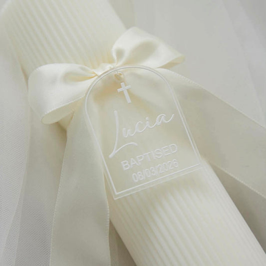 Acrylic Arch tags For favours | Baptism | Easter | Confirmation
