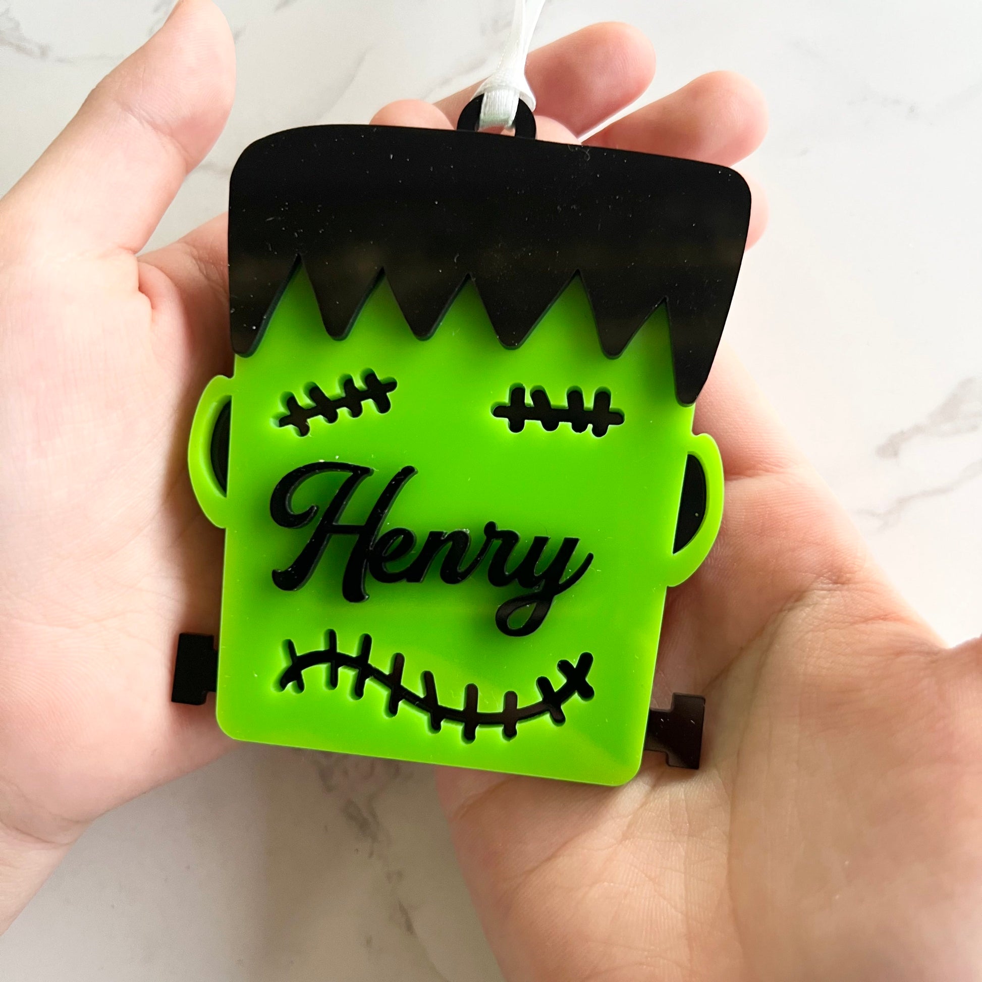 Halloween Basket Tag | Trick or treat | Personalised Acrylic Halloween Tag