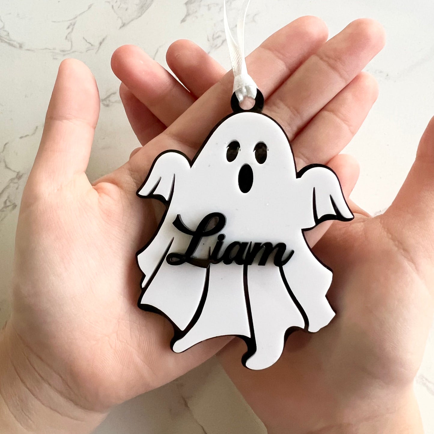 Halloween Basket Tag | Trick or treat | Personalised Acrylic Halloween Tag