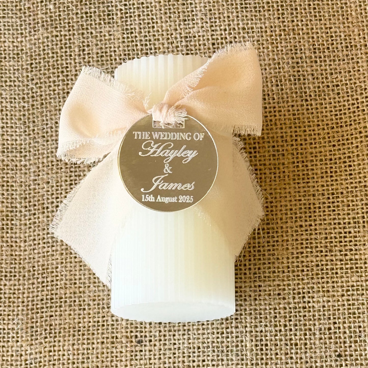Personalised round Acrylic Tag Wedding tags