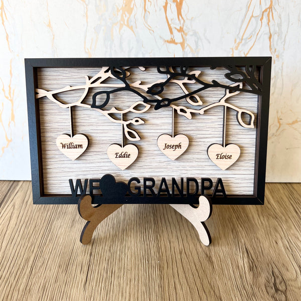 Personalised Black sign for grandpa | gifts for pop | Custom gift for grandpa | Fathers Day