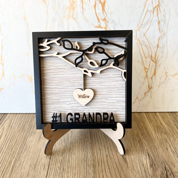 Personalised Black sign for grandpa | gifts for pop | Custom gift for grandpa | Fathers Day