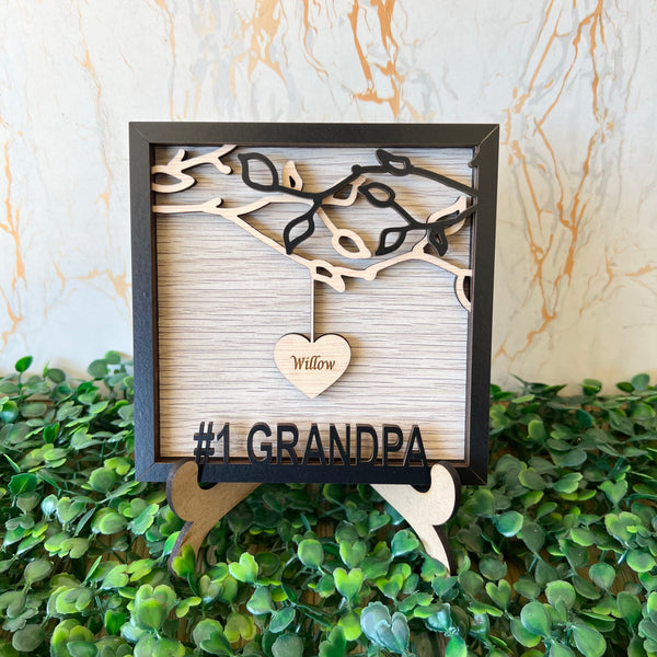 Personalised Black sign for grandpa | gifts for pop | Custom gift for grandpa | Fathers Day