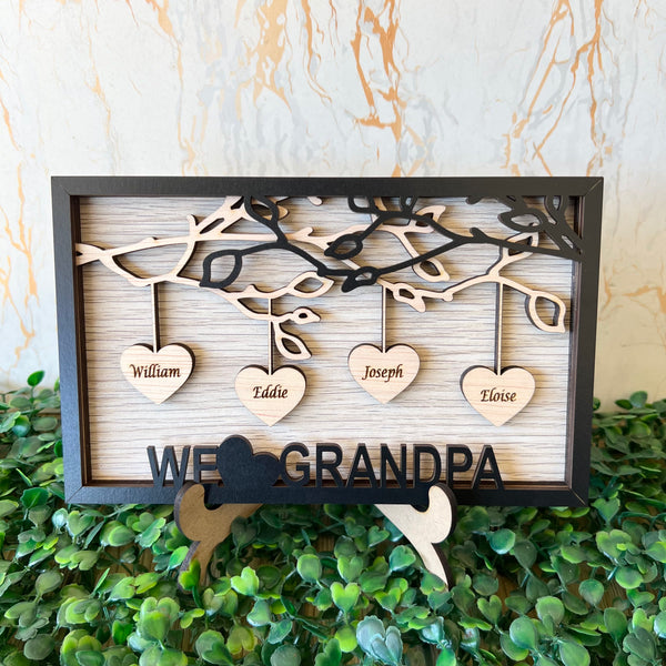 Personalised Black sign for grandpa | gifts for pop | Custom gift for grandpa | Fathers Day