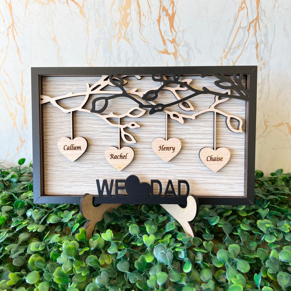 Personalised Black heart sign for dad | gifts for daddy | Custom gift for dad | Fathers Day