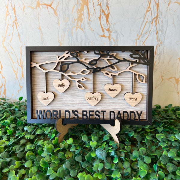 Personalised Black heart sign for dad | gifts for daddy | Custom gift for dad | Fathers Day