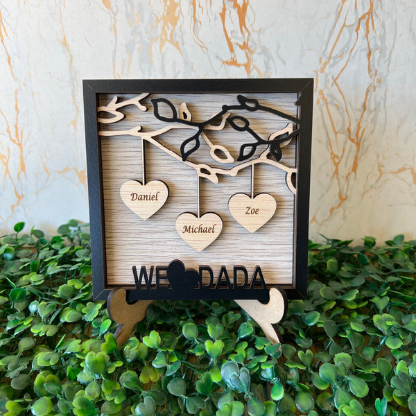 Personalised Black heart sign for dad | gifts for daddy | Custom gift for dad | Fathers Day