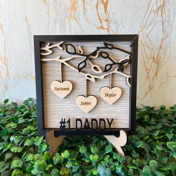 Personalised Black heart sign for dad | gifts for daddy | Custom gift for dad | Fathers Day