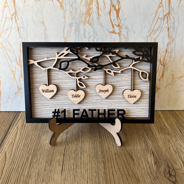 Personalised Black heart sign for dad | gifts for daddy | Custom gift for dad | Fathers Day