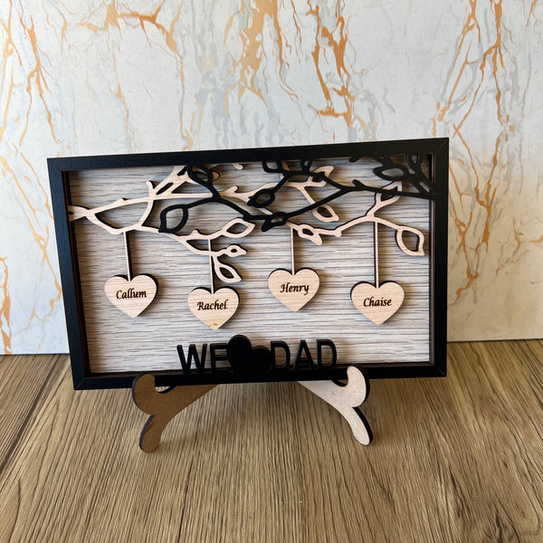 Personalised Black heart sign for dad | gifts for daddy | Custom gift for dad | Fathers Day