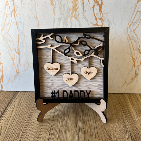 Personalised Black heart sign for dad | gifts for daddy | Custom gift for dad | Fathers Day